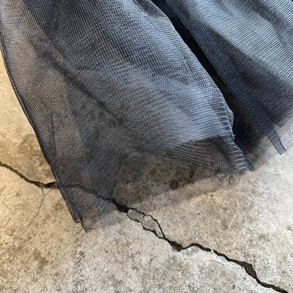 画像3: SHOULDER RIBBON DESIGN GATHER TULLE BUSTIER / Ladies S~M (3)