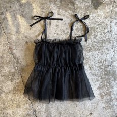 画像1: SHOULDER RIBBON DESIGN GATHER TULLE BUSTIER / Ladies S~M (1)