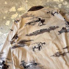 画像9: HORSE GRAPHIC PATTERN CORDUROY SWITCHED JACKET / Mens XL (9)