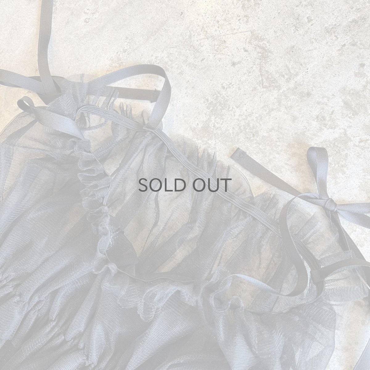 画像7: SHOULDER RIBBON DESIGN GATHER TULLE BUSTIER / Ladies S~M (7)