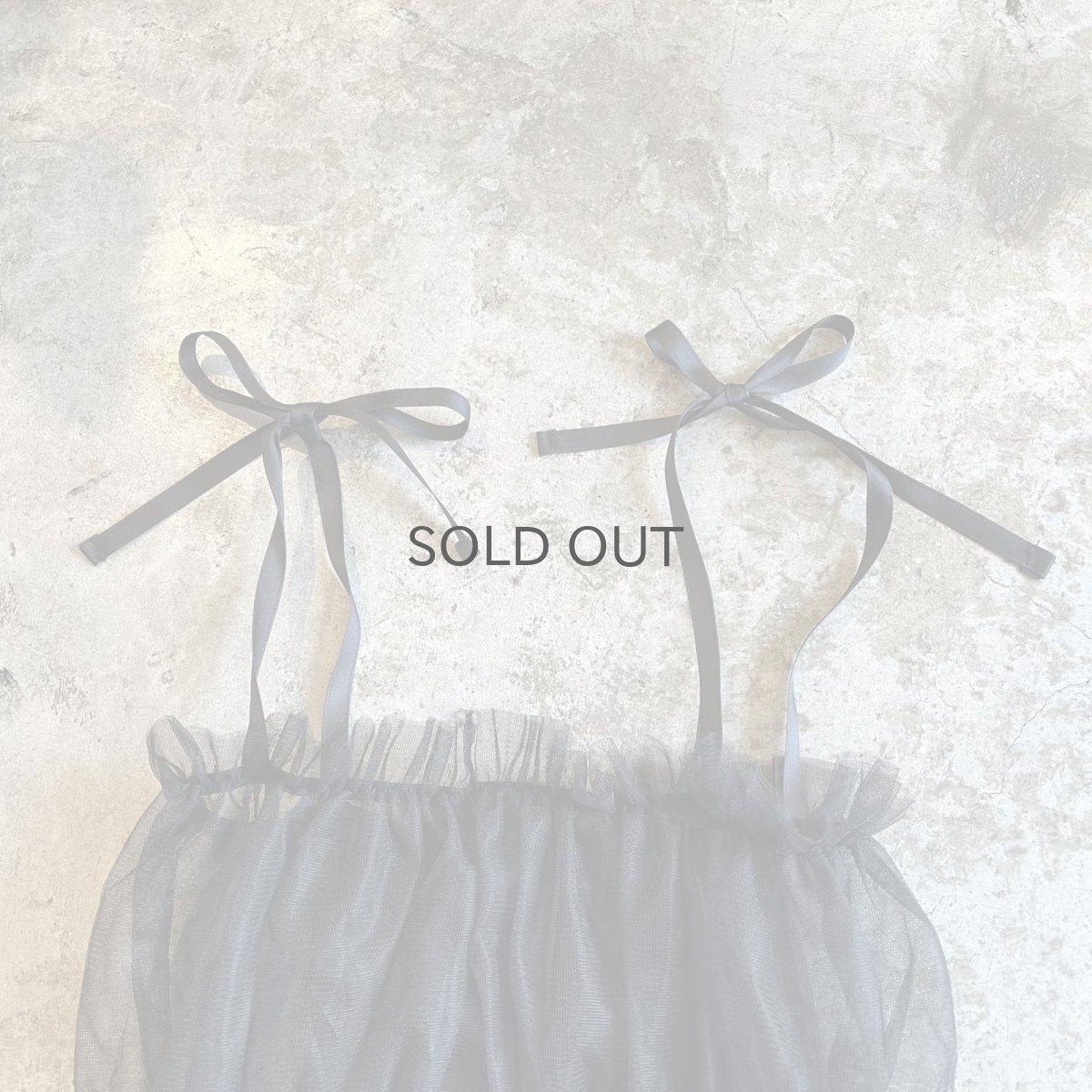 画像5: SHOULDER RIBBON DESIGN GATHER TULLE BUSTIER / Ladies S~M (5)