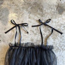 画像5: SHOULDER RIBBON DESIGN GATHER TULLE BUSTIER / Ladies S~M (5)