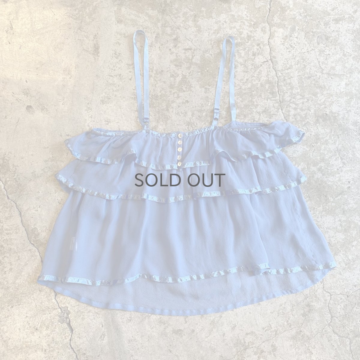 画像2: TIERED DESIGN COLOR SILK CAMISOLE TOPS / Ladies XS(S) (2)