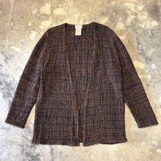 画像1: FRONT OPEN MIX KNIT CARDIGAN / Mens S(M) / MADE IN CANADA (1)