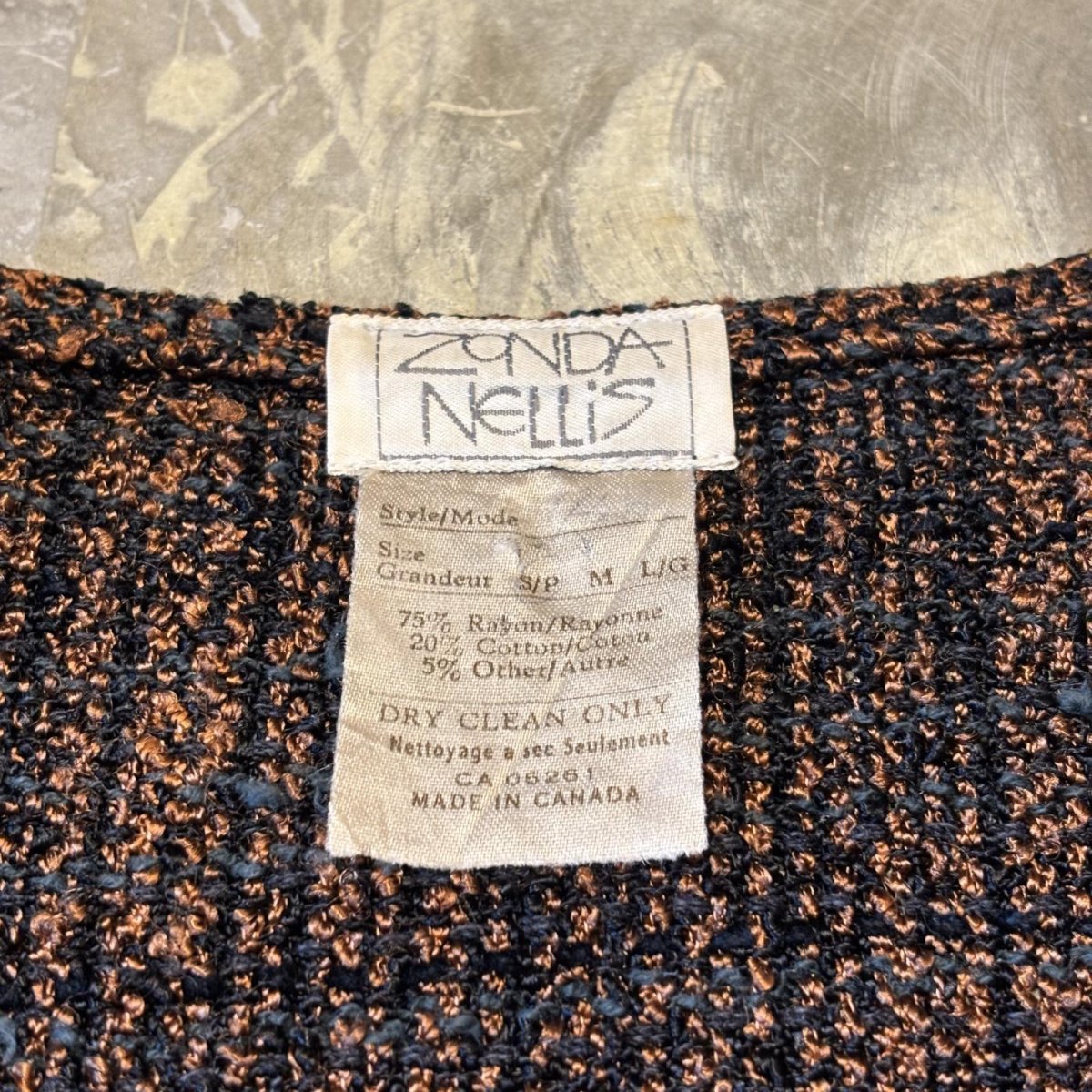 画像10: FRONT OPEN MIX KNIT CARDIGAN / Mens S(M) / MADE IN CANADA (10)