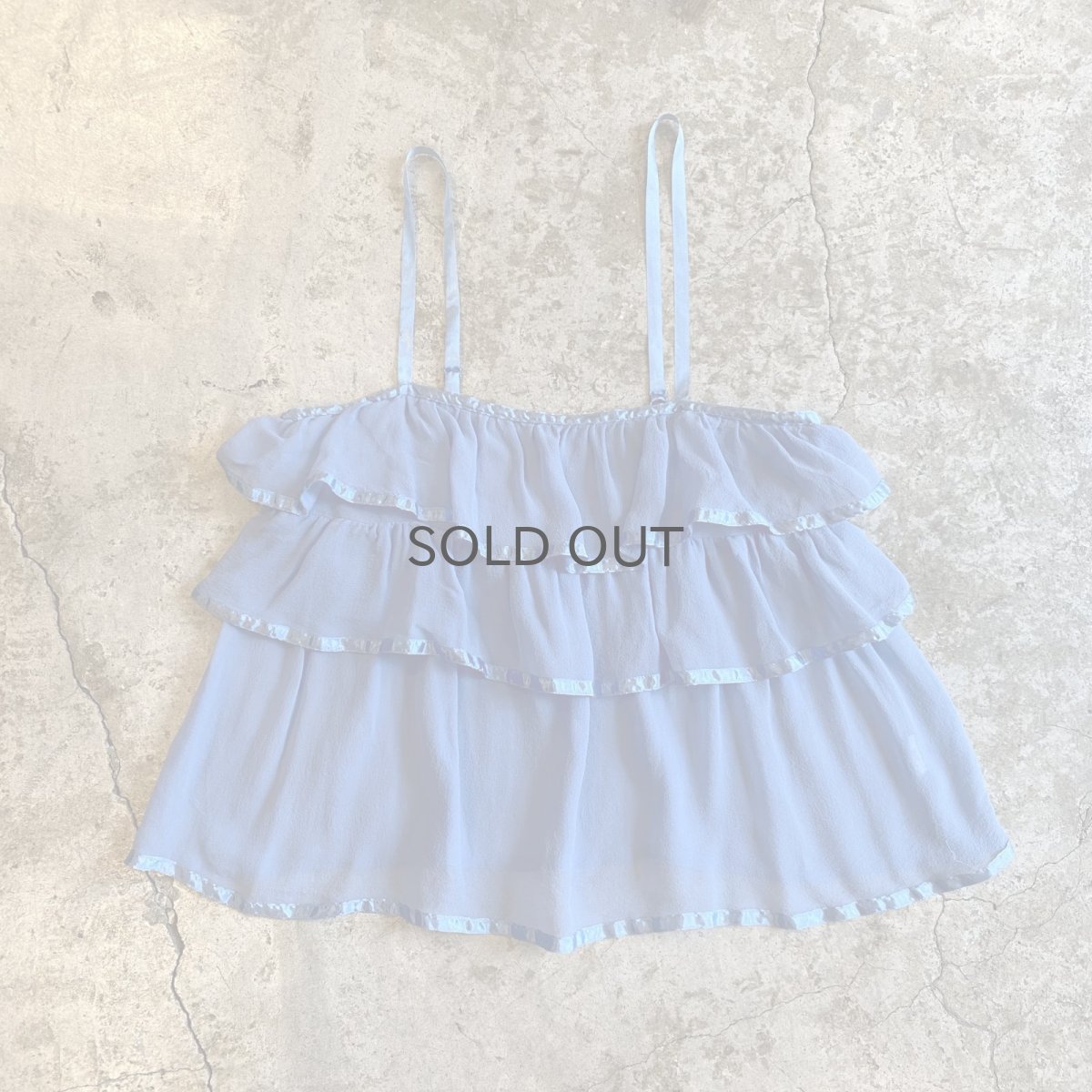 画像1: TIERED DESIGN COLOR SILK CAMISOLE TOPS / Ladies XS(S) (1)