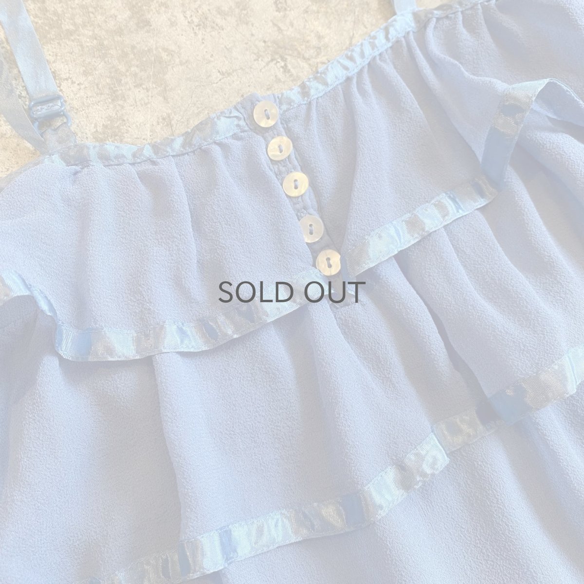 画像7: TIERED DESIGN COLOR SILK CAMISOLE TOPS / Ladies XS(S) (7)