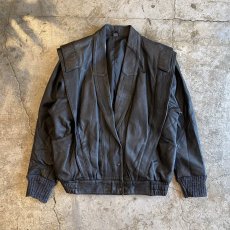 画像1: SHOULDER LAYERED LEATHER JACKET / Ladies L (1)