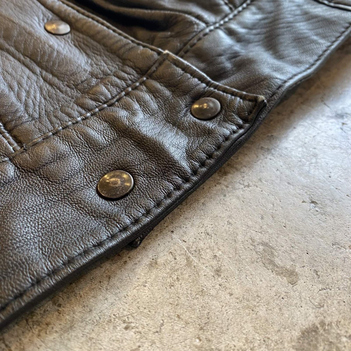 画像12: SHOULDER LAYERED LEATHER JACKET / Ladies L (12)