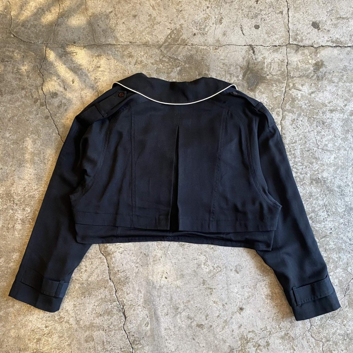 画像2: PIPING LINE DESIGN SHORT JACKET / Ladies L(M)  (2)