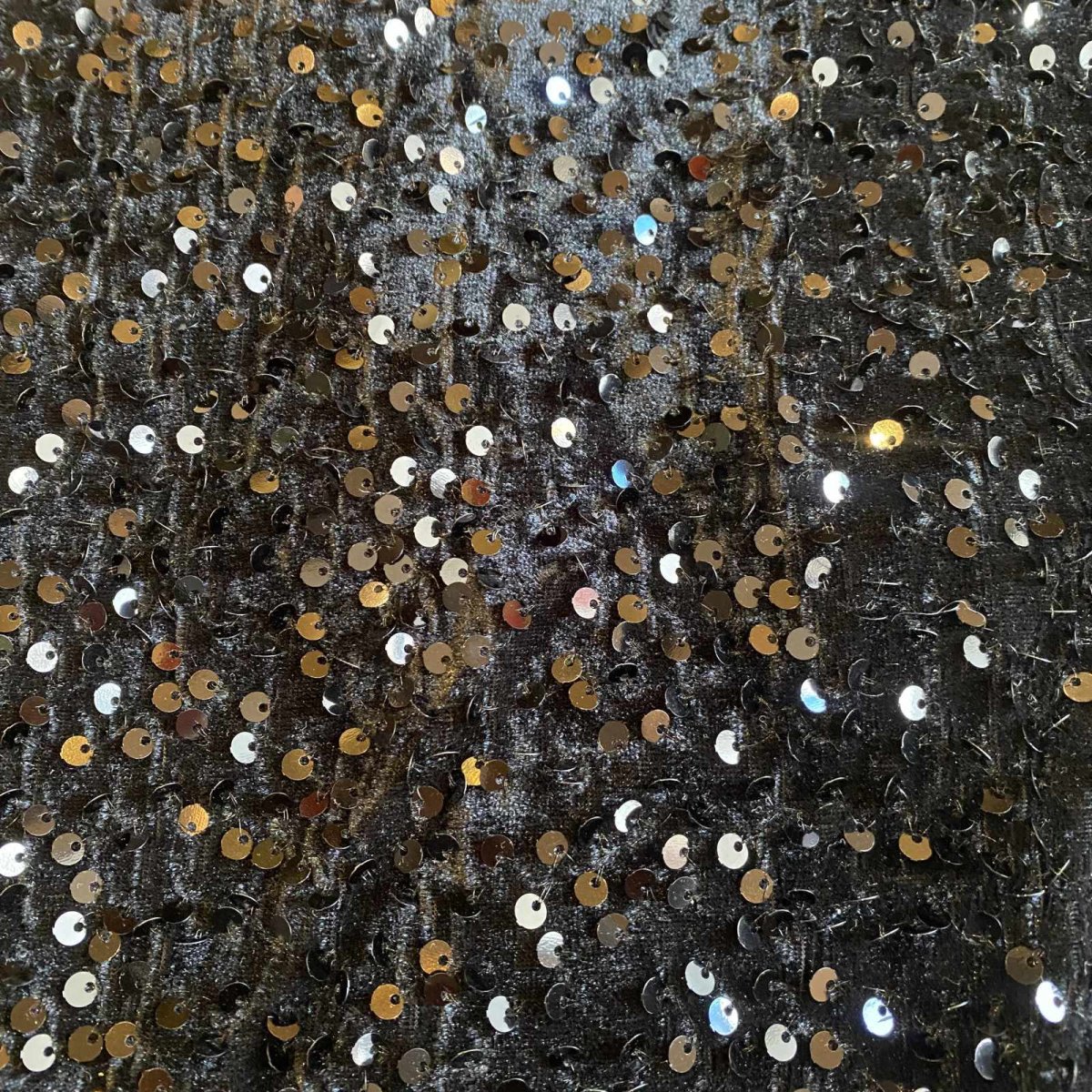 画像4: SEQUINS DESIGN BLACK COLOR VEIVET SKIRT / W27 (4)