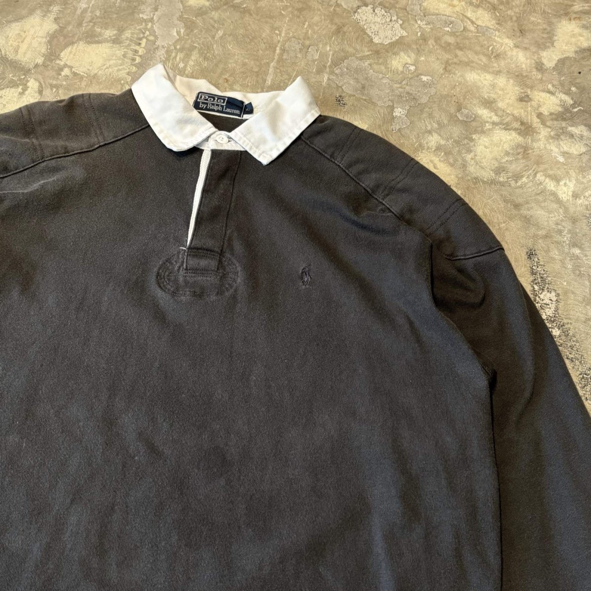 画像4: 【POLO RALPH LAUREN】PROTECTER PATCHED HALF BUTTON L/S SHIRT / Mens L (4)