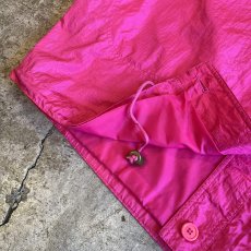 画像6: PINK COLOR VOLUME SLEEVE DESIGN HALF NECK NYLON JACKET / Ladies XL(ONE SIZE) (6)