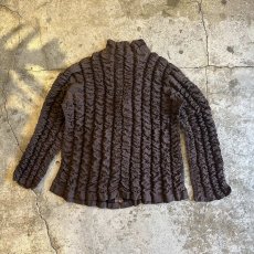 画像2: ALL OVER EMBOSS DESIGN ZIP UP L/S TOPS /  Ladies M~L (2)
