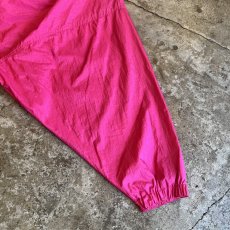 画像9: PINK COLOR VOLUME SLEEVE DESIGN HALF NECK NYLON JACKET / Ladies XL(ONE SIZE) (9)