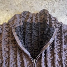 画像10: ALL OVER EMBOSS DESIGN ZIP UP L/S TOPS /  Ladies M~L (10)
