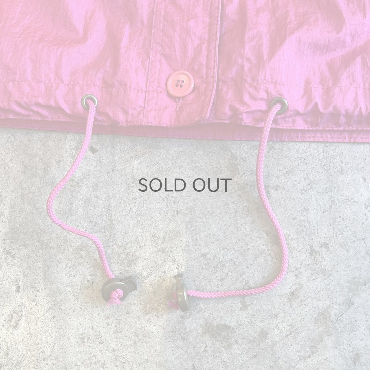 画像5: PINK COLOR VOLUME SLEEVE DESIGN HALF NECK NYLON JACKET / Ladies XL(ONE SIZE) (5)