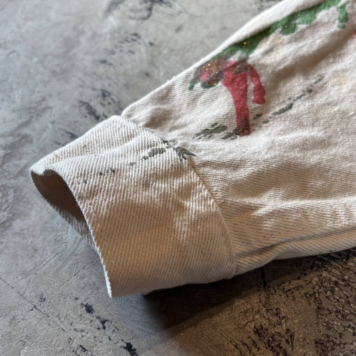 画像7: LAME PAINTED & STONE DECORATIVE COTTON JACKET / Mens M / MADE IN CANADA (7)