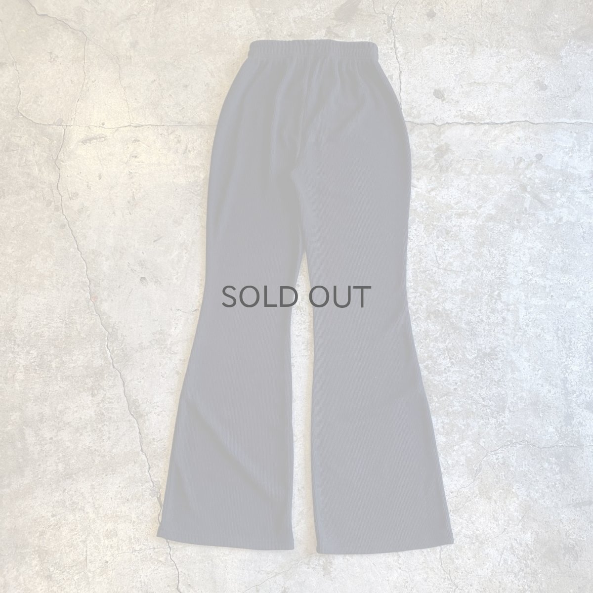 画像6: 【WONDERGROUND】RIB KNIT LAYERED WRAP PANTS / BLACK / OS (6)