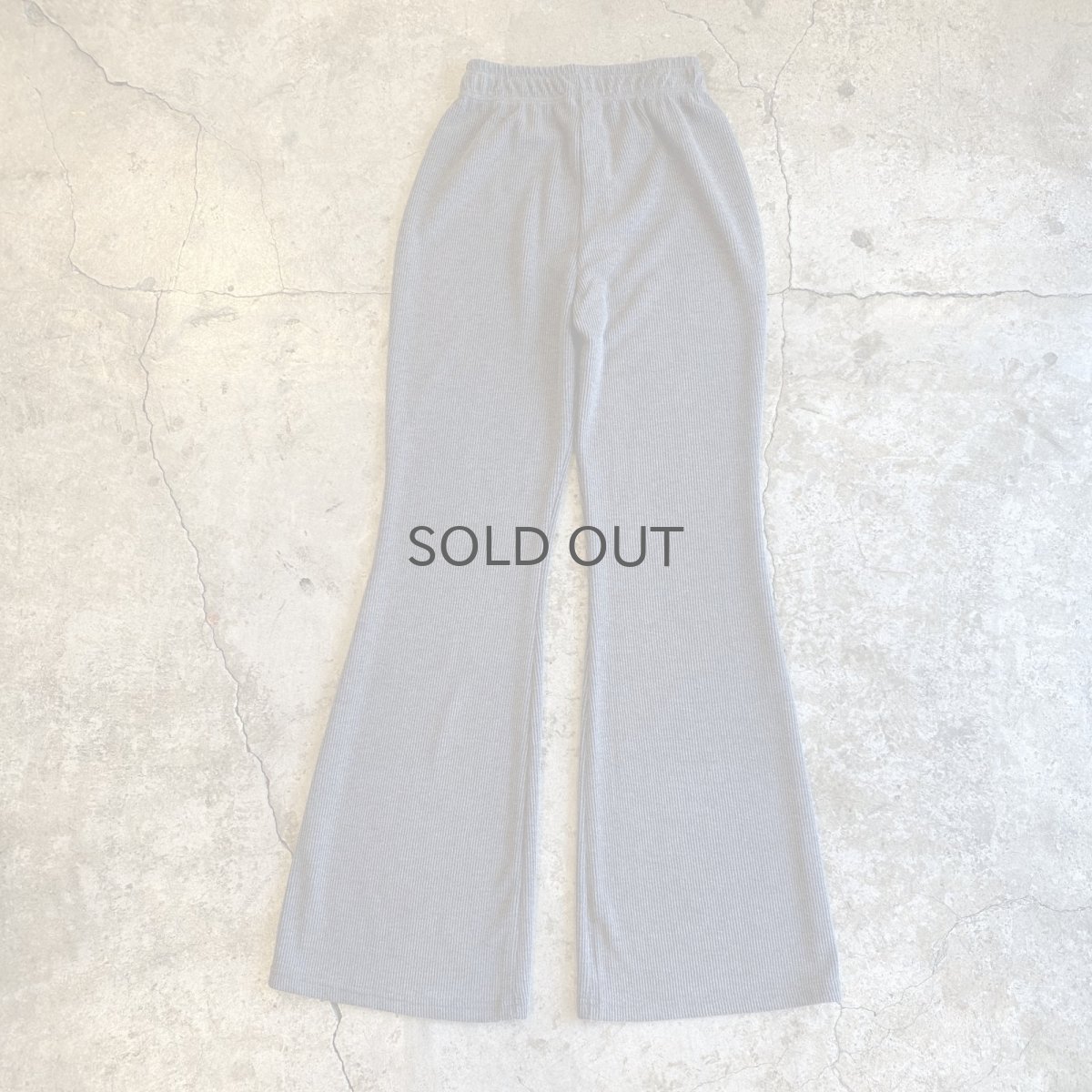 画像6: 【WONDERGROUND】RIB KNIT LAYERED WRAP PANTS / CHARCOAL / OS (6)