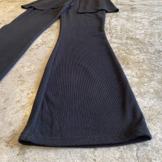画像3: 【WONDERGROUND】RIB KNIT LAYERED WRAP PANTS / BLACK / OS (3)