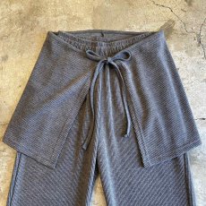 画像5: 【WONDERGROUND】RIB KNIT LAYERED WRAP PANTS / CHARCOAL / OS (5)