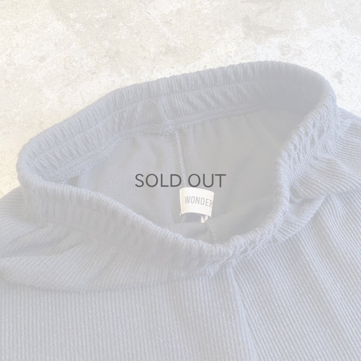 画像5: 【WONDERGROUND】RIB KNIT LAYERED WRAP PANTS / BLACK / OS (5)