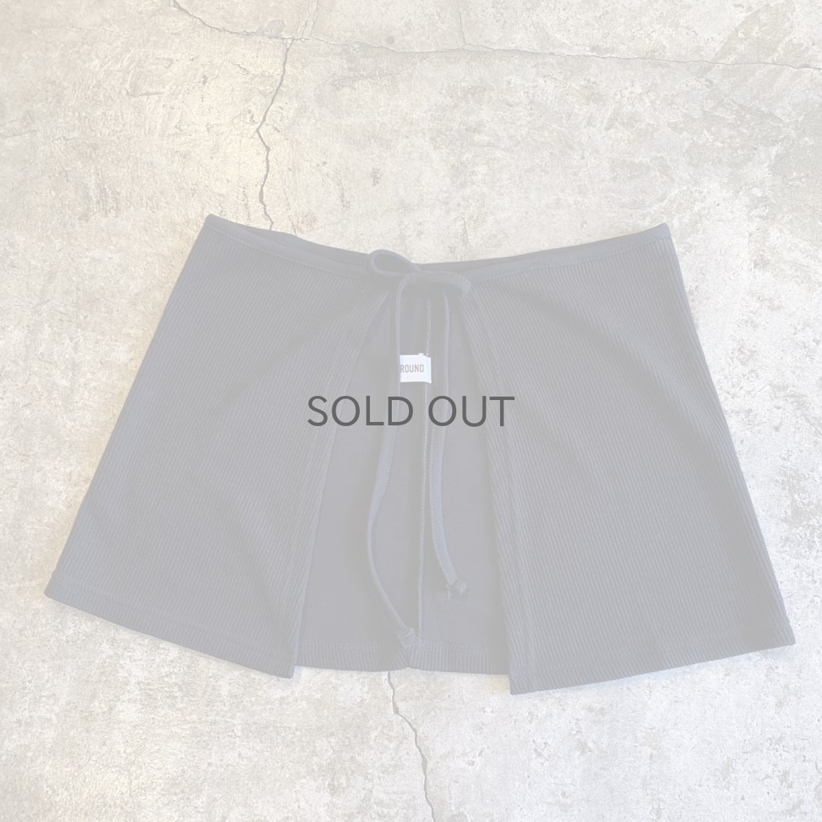 画像7: 【WONDERGROUND】RIB KNIT LAYERED WRAP PANTS / BLACK / OS (7)