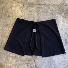画像7: 【WONDERGROUND】RIB KNIT LAYERED WRAP PANTS / BLACK / OS (7)