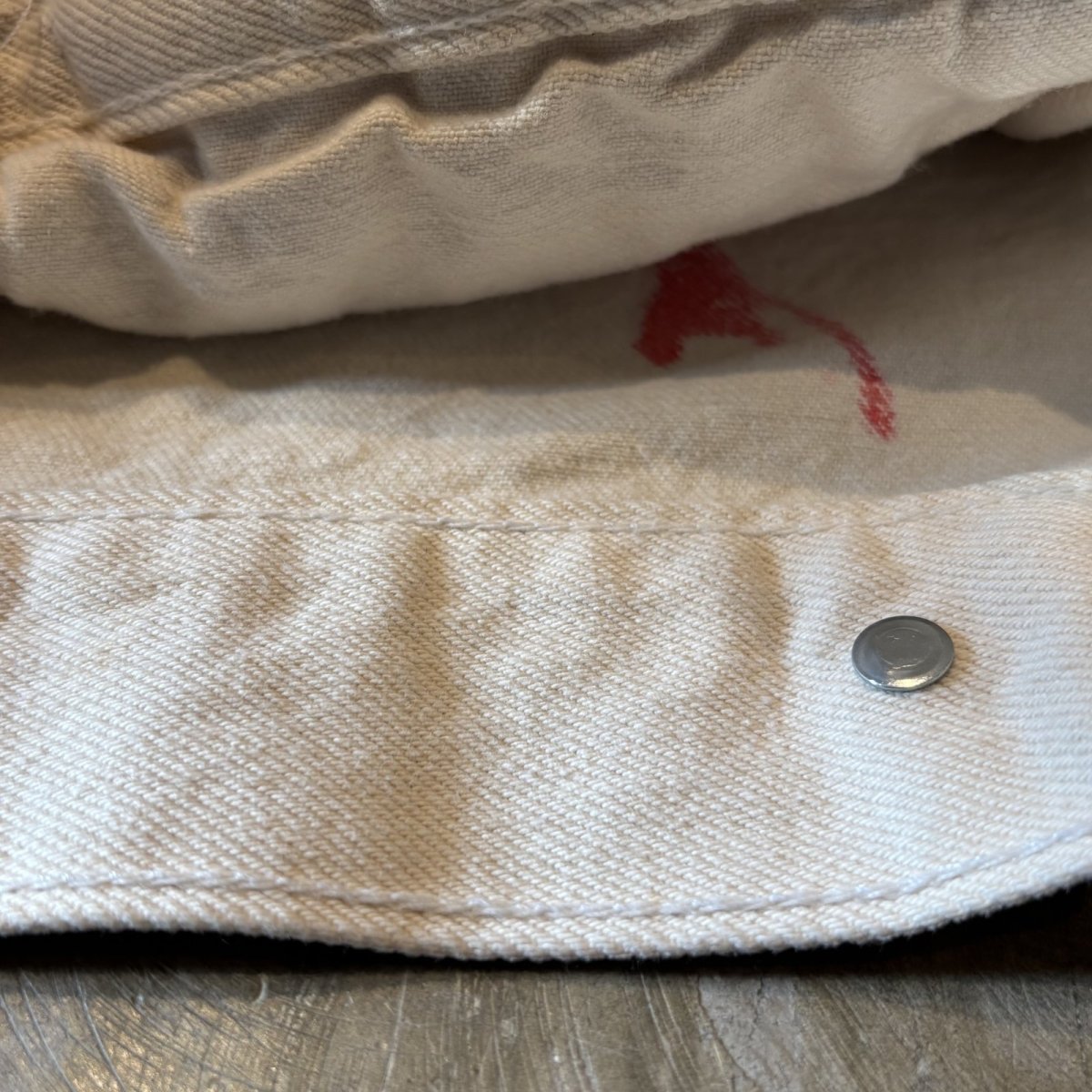 画像8: LAME PAINTED & STONE DECORATIVE COTTON JACKET / Mens M / MADE IN CANADA (8)