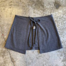 画像7: 【WONDERGROUND】RIB KNIT LAYERED WRAP PANTS / CHARCOAL / OS (7)