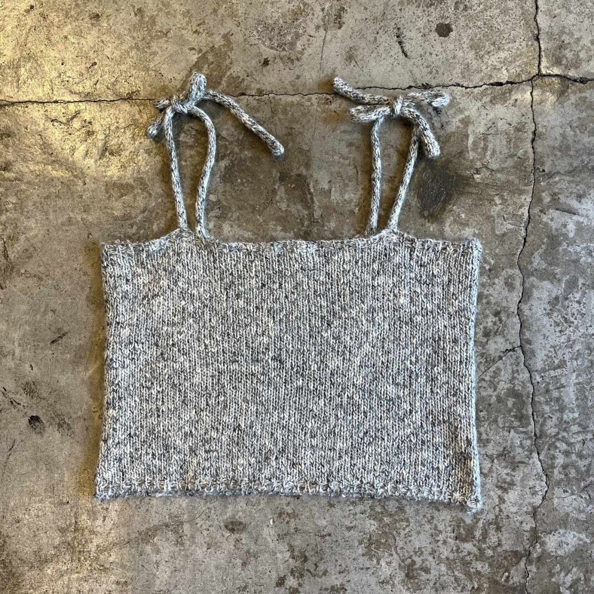 画像2: KNIT DESIGN SLIPKNOT CAMISOLE / Ladies M / GREY (2)