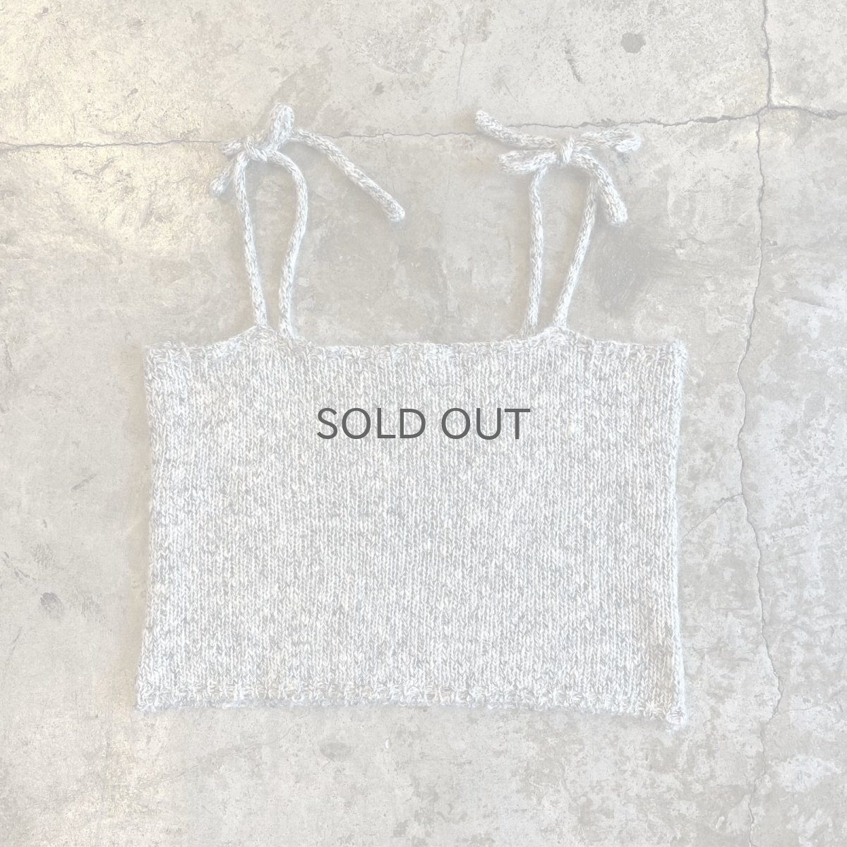 画像2: KNIT DESIGN SLIPKNOT CAMISOLE / Ladies M / GREY (2)