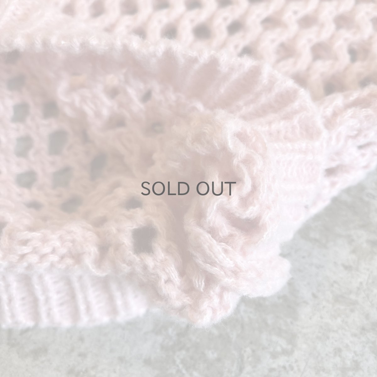 画像4: PINK COLOR MESH DESIGN L/S KNIT TOPS / Ladies L (4)