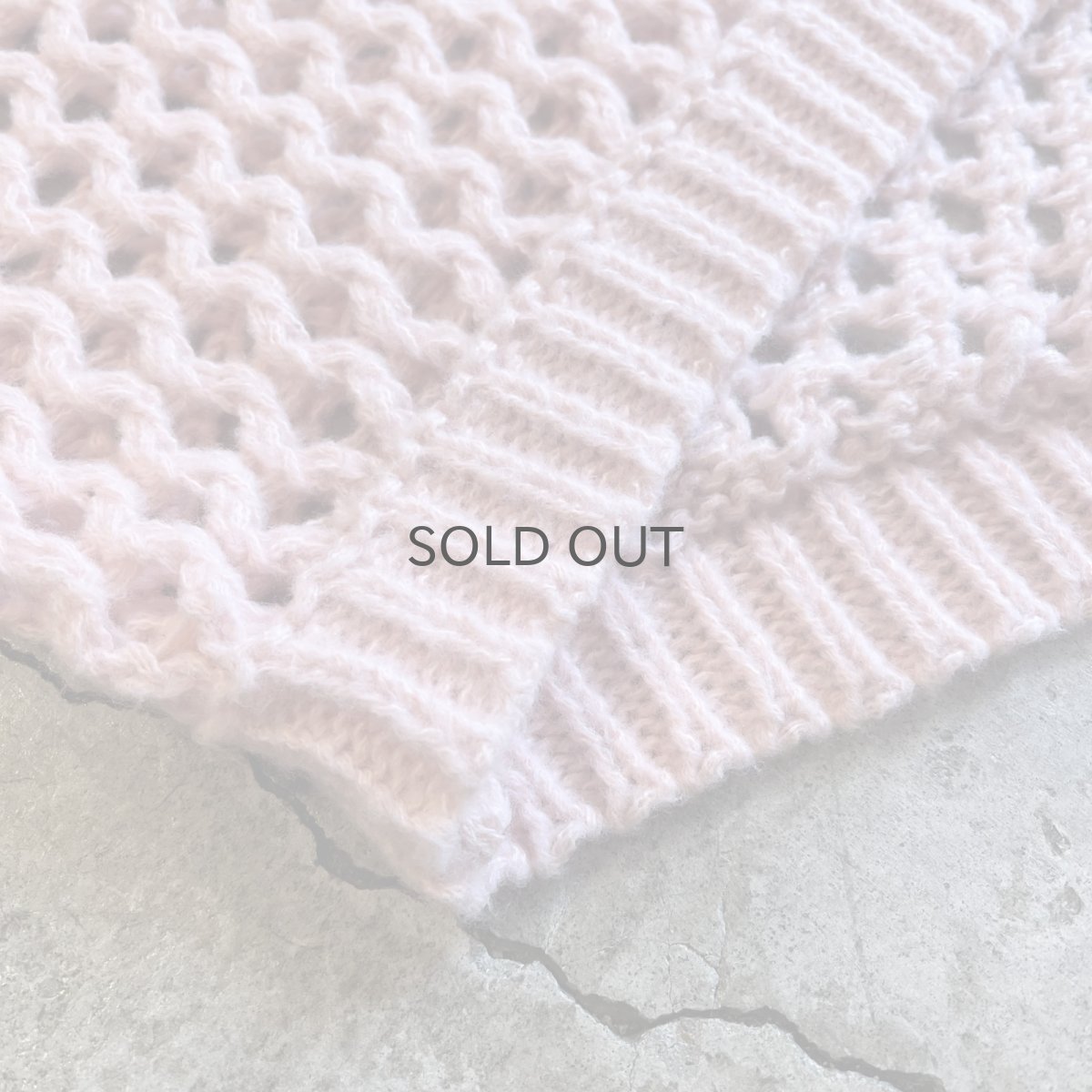 画像3: PINK COLOR MESH DESIGN L/S KNIT TOPS / Ladies L (3)