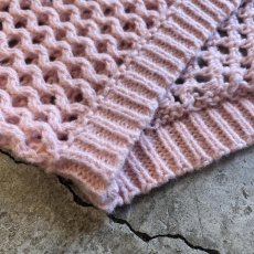 画像3: PINK COLOR MESH DESIGN L/S KNIT TOPS / Ladies L (3)