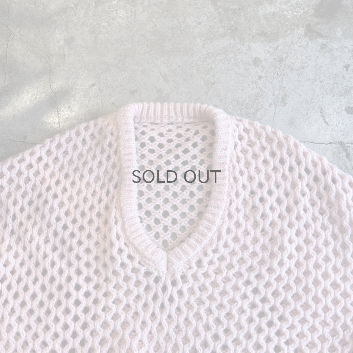 画像9: PINK COLOR MESH DESIGN L/S KNIT TOPS / Ladies L (9)