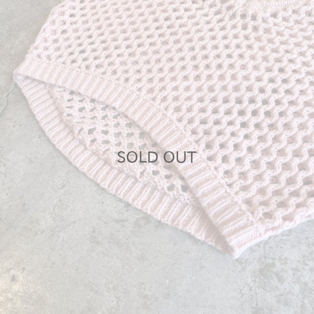 画像5: PINK COLOR MESH DESIGN L/S KNIT TOPS / Ladies L (5)
