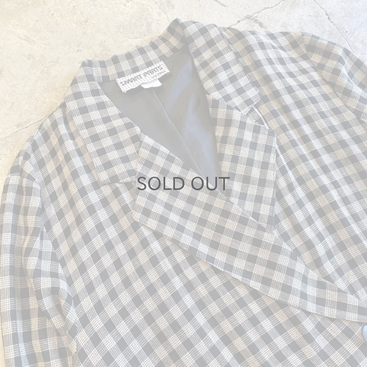 画像3: CHECK ALL OVER PATTERN DESIGN DOUBLE JACKET / Ladies M (3)