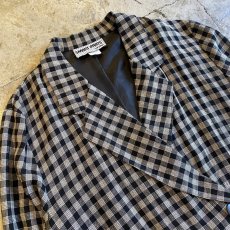 画像3: CHECK ALL OVER PATTERN DESIGN DOUBLE JACKET / Ladies M (3)