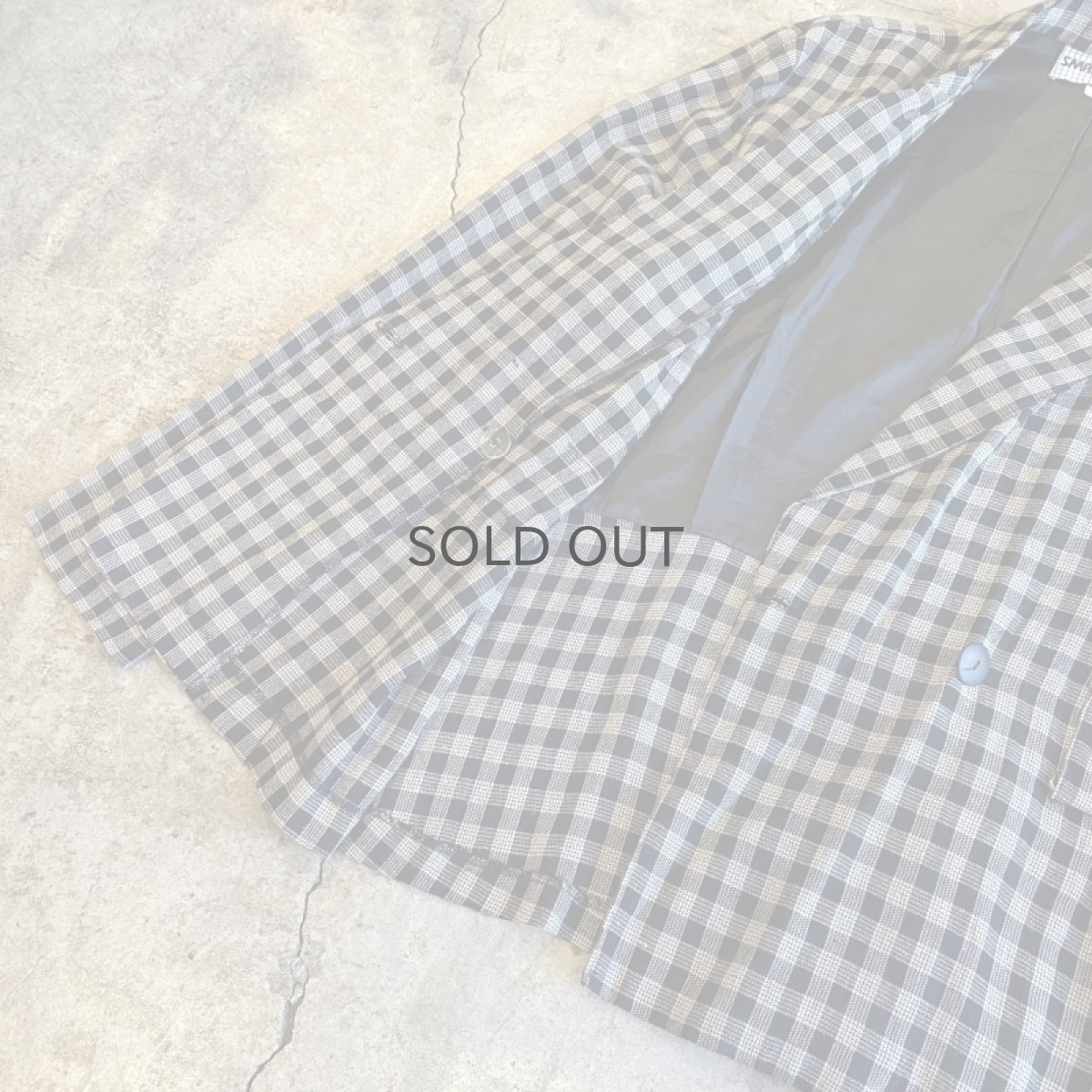 画像8: CHECK ALL OVER PATTERN DESIGN DOUBLE JACKET / Ladies M (8)