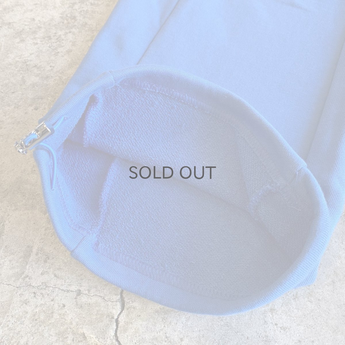 画像7: BLUE COLOR DESIGN DRAW CORD WIDE SWEAT PANTS / FREE~W35 (7)