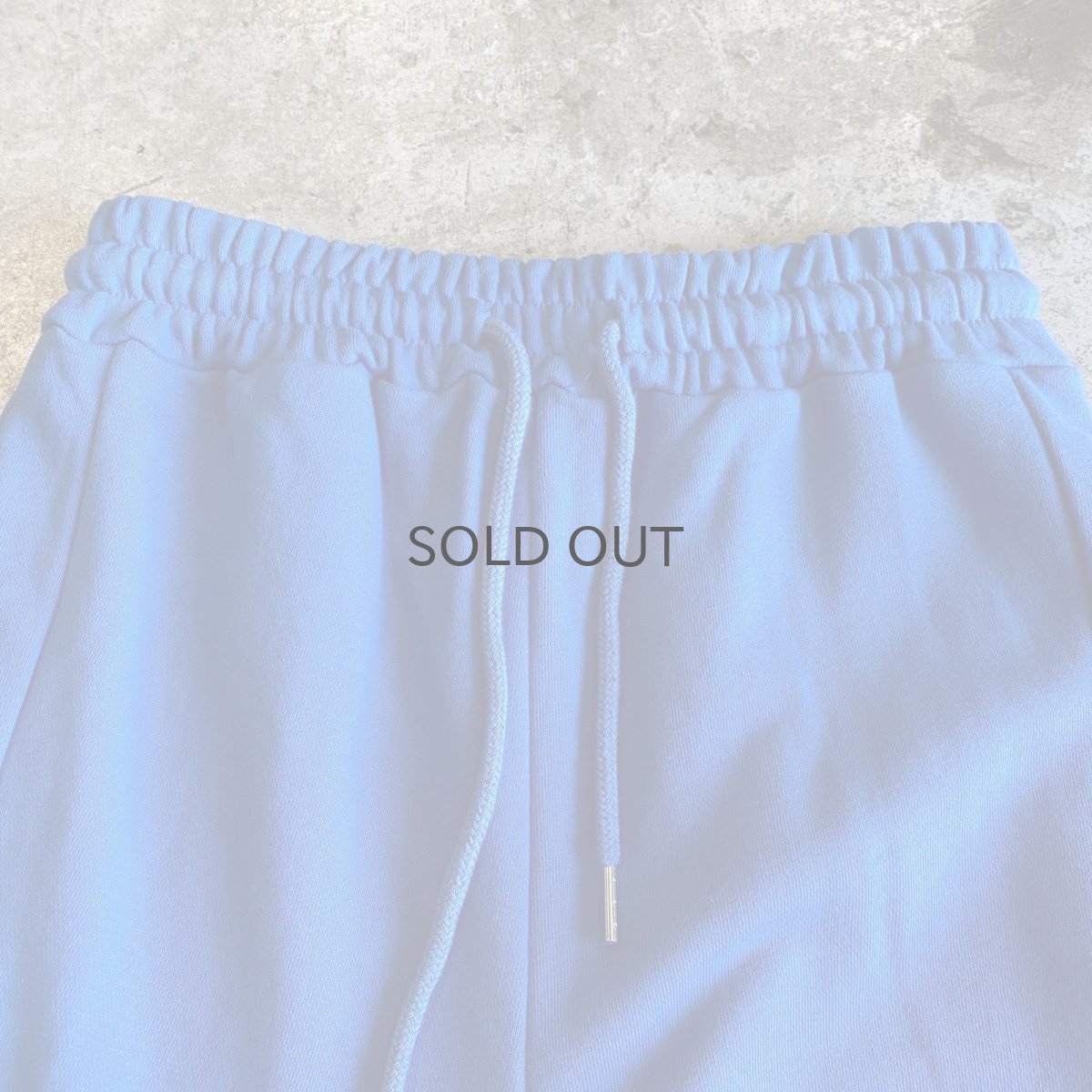 画像5: BLUE COLOR DESIGN DRAW CORD WIDE SWEAT PANTS / FREE~W35 (5)