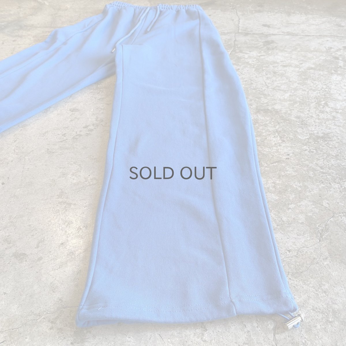 画像4: BLUE COLOR DESIGN DRAW CORD WIDE SWEAT PANTS / FREE~W35 (4)