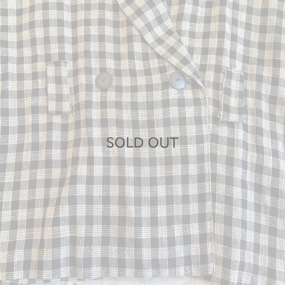 画像4: CHECK ALL OVER PATTERN DESIGN DOUBLE JACKET / Ladies M (4)