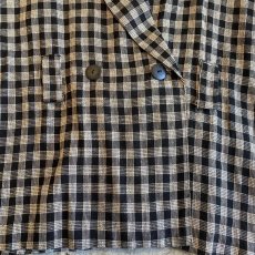 画像4: CHECK ALL OVER PATTERN DESIGN DOUBLE JACKET / Ladies M (4)