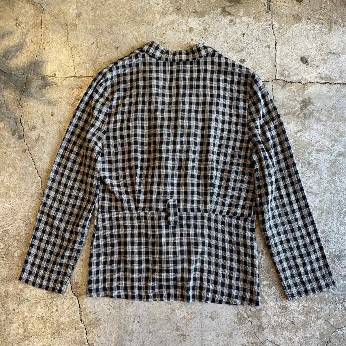 画像2: CHECK ALL OVER PATTERN DESIGN DOUBLE JACKET / Ladies M (2)