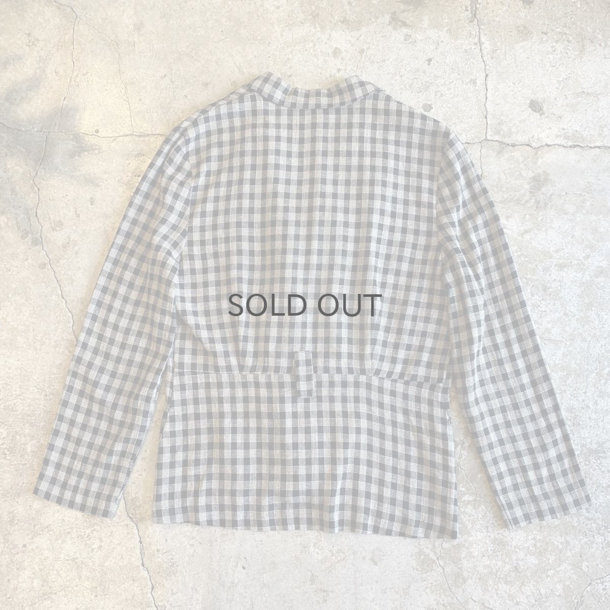 画像2: CHECK ALL OVER PATTERN DESIGN DOUBLE JACKET / Ladies M (2)