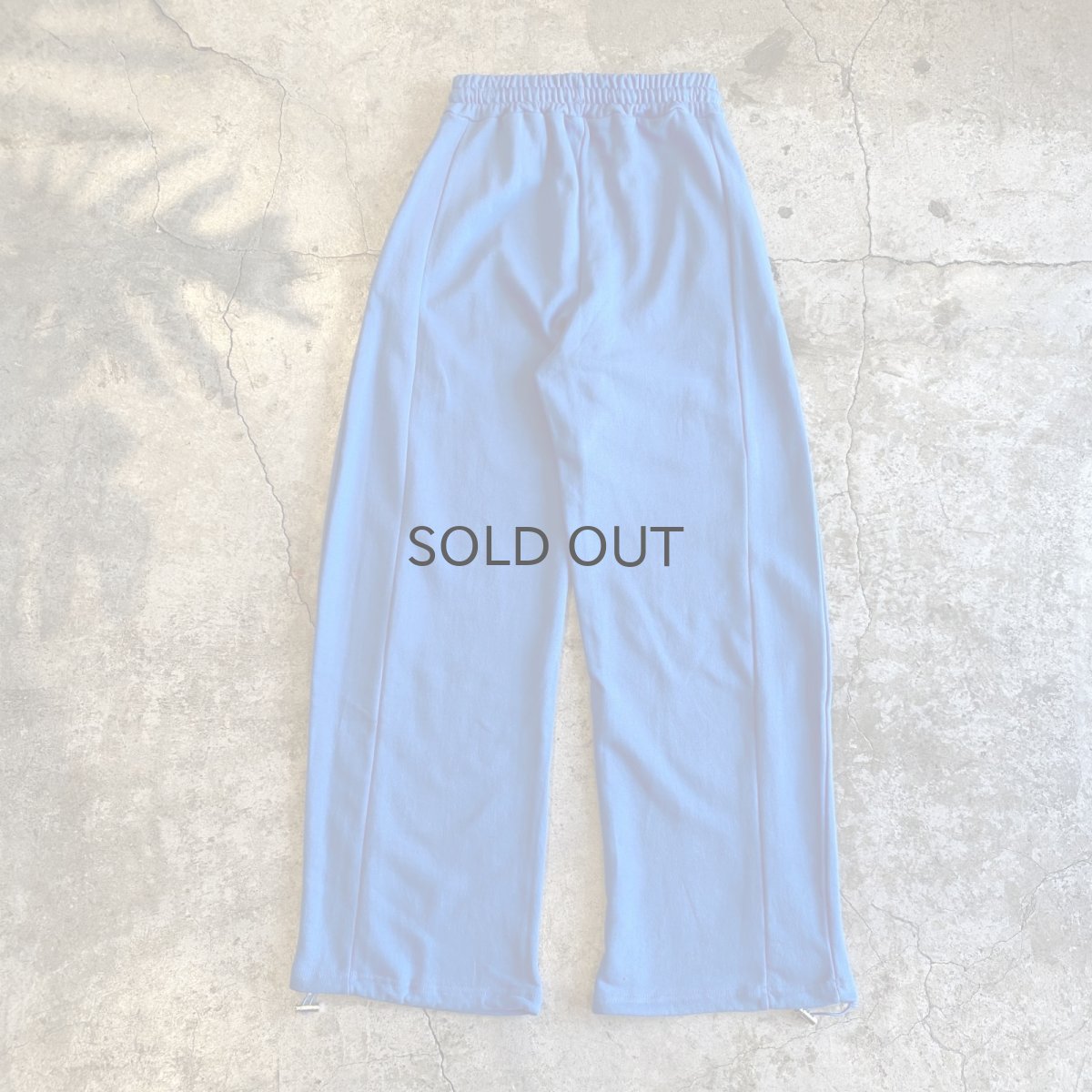 画像2: BLUE COLOR DESIGN DRAW CORD WIDE SWEAT PANTS / FREE~W35 (2)