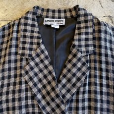 画像5: CHECK ALL OVER PATTERN DESIGN DOUBLE JACKET / Ladies M (5)